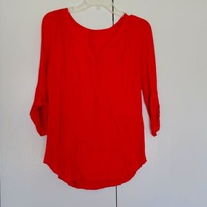 3/4 Sleeve Nine West Coral Blouse